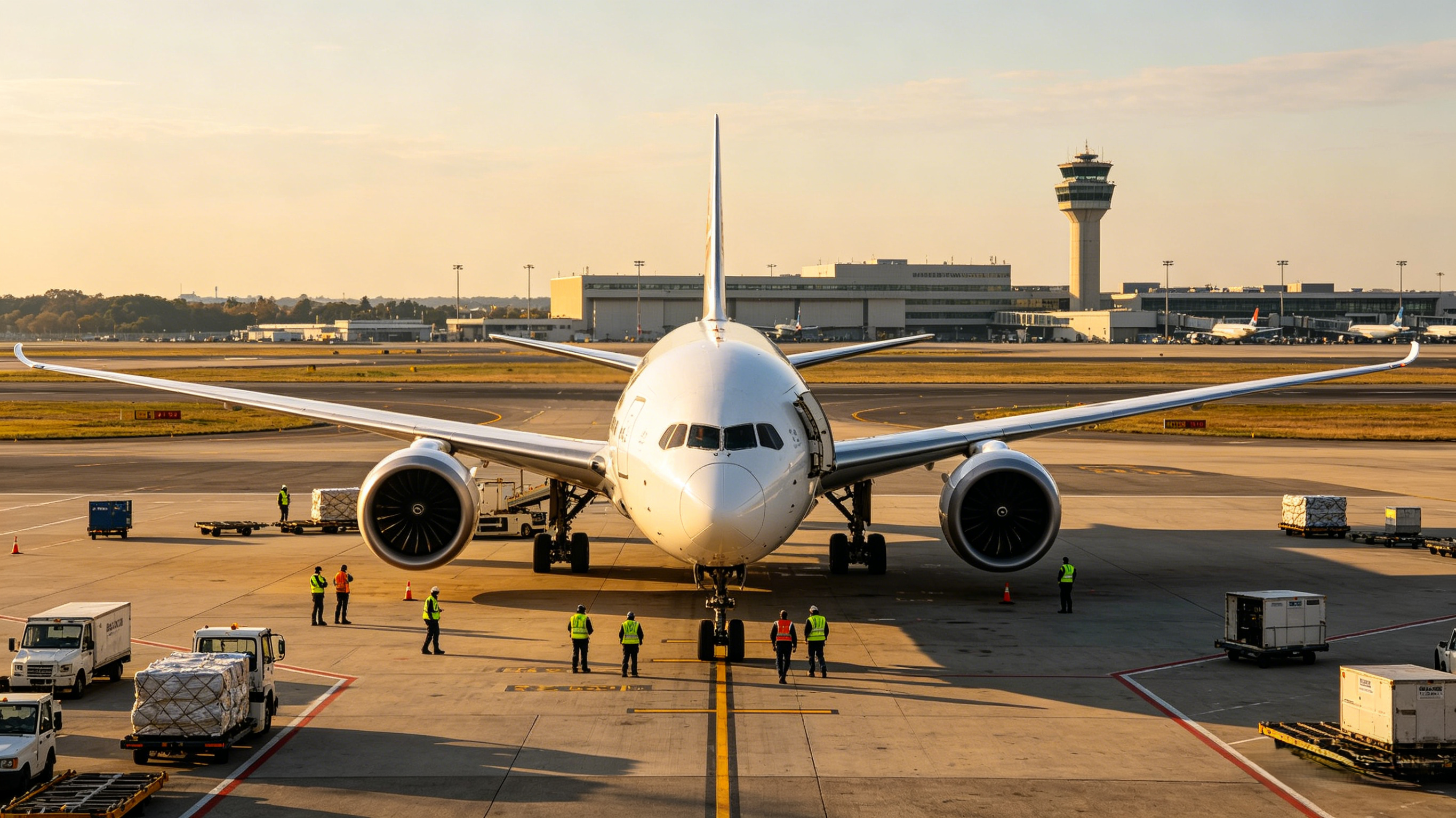 机场飞机封面图生成